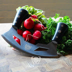 Dalstrong Mezzaluna - 8.5 inch Blade - Gladiator Series - Rocking & Mincing Produce Knife - Black ABS Handle