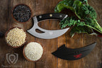 Dalstrong Ulu Knife - 6.5 inch - Rocking, Mincing, Slicing Meat & Herb Knife - Shogun Series Elite - Japanese AUS-10V Super Steel Kitchen Knife - Black G10 Handle - w/Sheath