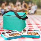 DISCOUNT PROMOS Insulated Cooler Lunch Bag Set of 10, Bulk Pack - Perfect for Work, Travel, Outdoor Events - Mint