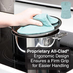 All-Clad Premium Pot Holder & Heating Pad, (2-Pack) Heat Resistant to 500 Degrees, 100% Cotton 10"x6.25" for Kitchen and Barbeque, Rainfall