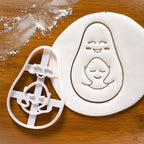 Set of 2 Avocado cookie cutters (Designs: Mother and Child, Avocado and Seed) - Bakerlogy