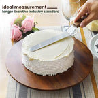 13" Acacia Cake Stand Rotating – Rustic Wood Turntable Pedestal Stands – Wooden Spinning Tables for Food Serving - Round Cake Decorating for Cupcake Dessert Display in Party, Wedding, Birthday