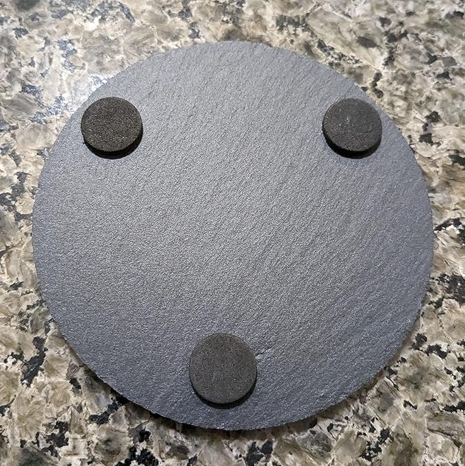 Ride The Fire: Flaming Chopper Motorcycle Coasters - Round Slate - Set of 4