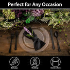 120 Count Plastic Plates 10.25 inch Premium Quality Heavyweight China Like Disposable Plates, Wedding and Party Dinnerware, Crystal Clear, Value Pack 120 Count