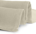 Gee Di Moda Rectangle Tablecloth - 70 x 120 Inch Ivory Table Cloth for 6 or 8 Foot Rectangle Table - Heavy Duty Washable Fabric - for Buffet Table, Holiday Party, Dinner, Wedding & Baby Shower