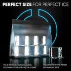 BERLINZO Reusable Ice Storage Bag - Freezer Safe Leak Proof Silicone and Plastic-Free Lunch Bag for Ice and Food Storage - BPA-Free - 2 Pack