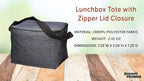 Insulated Cooler Lunch Bag Set of 10, Bulk Pack - Perfect for Work, Travel, Outdoor Events - Black