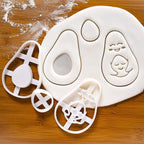 Set of 2 Avocado cookie cutters (Designs: Mother and Child, Avocado and Seed) - Bakerlogy
