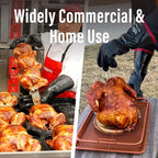 RAPICCA 932°F Heat Resistant BBQ Grill Gloves: Oil Resistant Waterproof for Smoking Grilling Cooking Barbecue Deep Frying Turkey Rotisserie Handling Hot Greasy Meat Stocking Stuffers - Long Sleeve