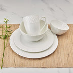 Mikasa Trellis Bone China Lightweight Chip Resistant 40 Piece Dinnerware Set, Service for 8