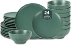 Stone Lain Rio 24-Piece Dinnerware Set Stoneware, Green