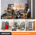 HOMEDANT 28"W x 12.3"D x 59.5"H 5-tier Boltless Metal Shelving Unit Adjustable Garage Storage Utility Rack Heavy Duty Shelves Organization Multipurpose Shelf Warehouse Kitchen Living Room pantry 3Pack