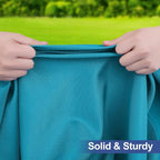 homing Rectangle Table Cloth Cover, Waterproof Polyester Elastic Fitted Tablecloth, Fits for 6 Foot Folding Tables, Washable Table Protector for Picnic, Camping, Outdoor (Teal, 36" x 72")