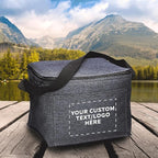 Custom Insulated Cooler Lunch Bag Set of 50, Personalized Bulk Pack - Perfect for Work, Travel, Outdoor Events - Black