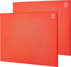 CURTA 2-Pack Red Cutting Boards for Kitchen, 18" x 12" x 0.5" Color Coded Plastic Chopping Board with Anti Slip Surface Dishwasher Safe