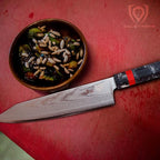 Dalstrong Chef Knife - 8 inch - Firestorm Alpha Series - Premium 10Cr15CoMoV High-Carbon Steel - Traditional Japanese Wa Stabilized Wood & Resin Handle - Kitchen Knife - Chef's Knife