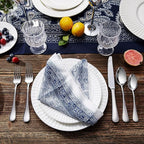 KEAWELL Premium Verona 4-Piece 9 inch Spoon Set – 18/10 Stainless Steel, Heavy-Duty Mirror-Finished Silverware for Daily Meals, Hosting and Special Occasions (4, Serving Spoons)