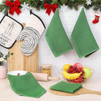 Homaxy 100% Cotton Waffle Weave Kitchen Dish Cloths, Ultra Soft Absorbent Quick Drying Dish Towels, 12 x 12 Inches, 6-Pack, Grass Green