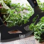 Dalstrong Mezzaluna - 8.5 inch Blade - Gladiator Series - Rocking & Mincing Produce Knife - Black ABS Handle