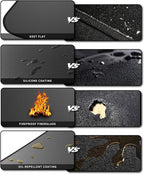 Large 76 * 52" BBQ mat for Under Grill,Double-Sided Silicone Grill mat for Outdoor Grill Deck Protector, Indoor Fireplace Mat/Fire Pit Mat (76 * 52")