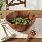 Lipper International Acacia Round Flair Bowl