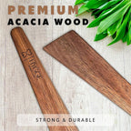 12 inch Wooden Spatula for Cooking, Flipping, Scraping, Turning, Flat Wooden Kitchen Spatula Turner, Flipper for Cast Iron, Skillet, Griddle, Egg Scraper Utensil - Set of 2