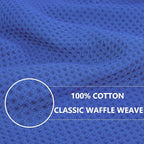Homaxy 100% Cotton Waffle Weave Kitchen Dish Cloths, Ultra Soft Absorbent Quick Drying Dish Towels, 12 x 12 Inches, 6-Pack, Blueberry