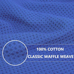 Homaxy 100% Cotton Waffle Weave Kitchen Dish Cloths, Ultra Soft Absorbent Quick Drying Dish Towels, 12 x 12 Inches, 12-Pack, Blueberry