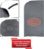 T-Fal Ultimate Hard Anodized Nonstick Griddle 10.25 Inch Oven Broiler Safe 500F Cookware, Pots and Pans, Dishwasher Safe Grey
