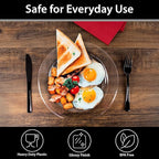 120 Count Plastic Plates 10.25 inch Premium Quality Heavyweight China Like Disposable Plates, Wedding and Party Dinnerware, Crystal Clear, Value Pack 120 Count