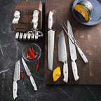 Cangshan Thomas Keller Signature Collection Swedish Powder Steel Forged, 4-Piece Fine Edge Steak Knife Set w/Walnut Box, White