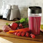 Oster Pro 1200 Smoothie Blender with Glass Jar & 24oz To-Go Cup, Countertop Kitchen Blender with 7 Speeds, 1200W Power, Brushed Nickel