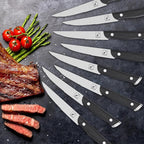 imarku Steak Knives, Steak Knives Set of 8, Serrated Steak Knife Set with Pakkawood Ergonomic Handle, Japanese HC Steel Steak Knife and Gift Box, Best Gift for Christmas&Thanksgiving