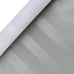 Luxury Table Protector Pad, 2 in 1 Table pad + Great Looking Tablecloth - Heat Resistant, Spill & Stain Proof - Flannel Backing (54x144, Silver - Silk Stripe)