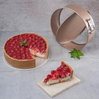 HAPPIELS Nonstick 8 Inch Springform Cheesecake Pan | PFOA & BPA Free Non Toxic Spring Form Cake Mold | Best Nontoxic Non Stick Springform Pans for Baking | Leakproof Cake Tin