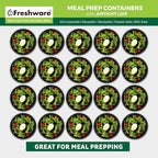 Freshware Meal Prep Bowl Containers [30 Pack] Plastic Bowls with Lids for Soup and Salad, Food Storage Bento Box, BPA Free, Stackable, Lunch Boxes, Microwave/Dishwasher/Freezer Safe (28 oz)