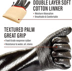 RAPICCA 932°F Heat Resistant BBQ Grill Gloves: Oil Resistant Waterproof for Smoking Grilling Cooking Barbecue Deep Frying Turkey Rotisserie Handling Hot Greasy Meat Stocking Stuffers - Long Sleeve
