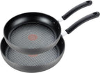 T-fal Ultimate Hard Anodized Nonstick Fry Pan Set 2 Piece, 8, 10 Inch, Oven Broiler Safe 400F, Kitchen, Cookware, Pots and Pans Set Non Stick, Frying Pans, Dishwasher Safe, Black