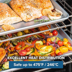 Viking 2-Piece Nonstick Baking Sheet Set, 15.5" & 17", Silver