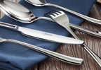 Artaste 56525 Rain II Forged 18/10 Stainless Steel Flatware 20 Piece Set, Service for 4, Silver