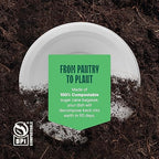 100% Compostable Paper Bowls 12 oz. [1000 Count] Heavy-Duty Soup Bowls - Natural White Color Unbleached Bagasse Bowls - Eco-Friendly Disposable Biodegradable Sugarcane - [Bulk Case 8/125 Pack]
