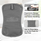 All-Clad Premium Pot Holder & Hot Pad: Heat Resistant to 500 Degrees - 100% Cotton, 10""x6.25"" Hot Pad for Kitchen and Barbeque, (1-Pack), Pewter