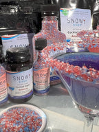Snowy River Americas Cocktail Sugar - Naturally Colored 4th July Red, White & Blue Sugar for Cocktail Rimming, Baking & Decorating, Medium Crystal (Americas, 3oz Gift Bottle)