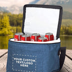 Custom Insulated Cooler Lunch Bag Set of 100, Personalized Bulk Pack - Perfect for Work, Travel, Outdoor Events - Blue