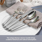 40-Piece Heavy Duty Silverware Set for 8, 18/10 Stainless Steel Forged Flatware Set, Extra Thick Heavy Weight, Ideal for Gift