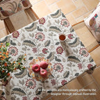ISAENNE Designer Provence Floral Small Rectangular Tablecloth,Linen Colorful Washable Indoor Table Cloth,Durable Decor Tablecloths for Dining Thanksgiving Kitchen Christmas,55"*71"-Ratina