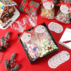 100 Sets 12 Inch Christmas Whisks Gifts DIYFillable Christmas Tree Ornaments Xmas Colored Silicone Whisks for Cooking Heat Resistant Egg Beaters with Card Rope Bag for Candy Holder