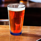 Libbey Pint Glass 16 oz. Set of 10, Bulk Pack - Beer Glasses, Heavy Duty Drinkware - Blue