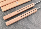 17-Inch Large Metal Barbecue Skewers,HONSHEN Heavy Stainless Steel 3/8 Inch Wide Blade with Hardwood Handle Long Flat BBQ Skewers for Grilling Meat,Chicken,Shrimp,Vegetables-Set of 12 (17 INCH)