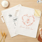 WiNDANCE Wide Zipper Access Beeswax Bread Bags for Homemade Bread - 2 Packs XL Reusable Organic Beeswax Linen Cotton Sourdough Bag, Homesteading Essentials Sourdough Bags with Zip to Keep Fresh